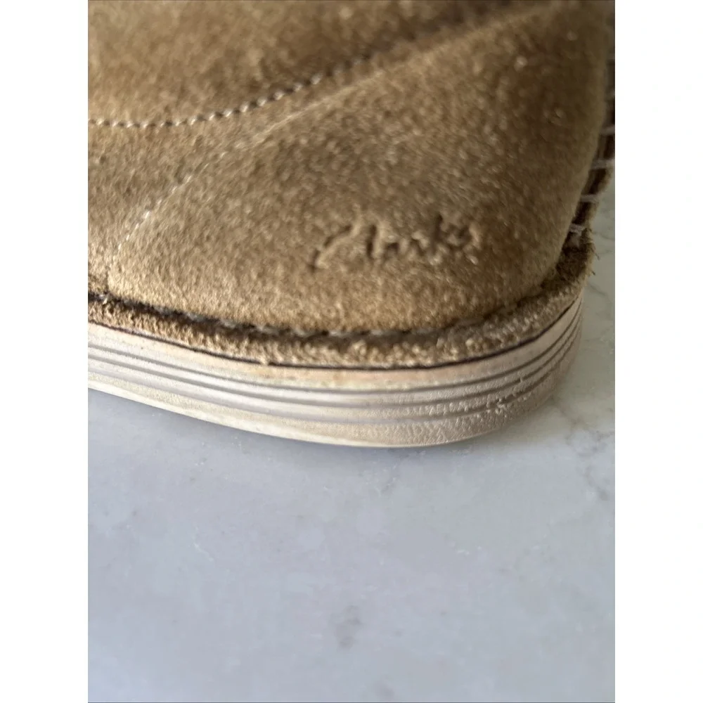 Clark's‎ Men's 9.5 Suede Leather Casual Shoes 15522 Dark Sand Oxford Lace Up